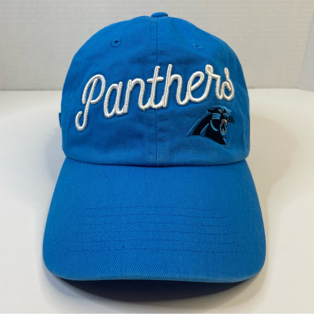 CAROLINA PANTHERS '47Brand Adjustable Strap BackHat. Women NFL Hat Blue OSFA